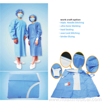 Disposable non-woven surgical gown